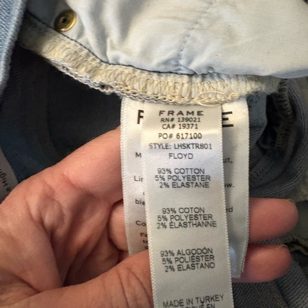 FRAME Le High skinny triangle raw edge jeans 27 - Picture 7 of 7